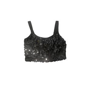 black sequin y2k wet seal tank top